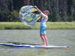 Elder SUP paddle Bend Oregon