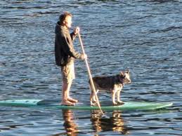 Chad Brockman and his surf-dog, Red in Arizona