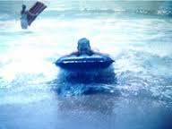 Raft riding in Hollywood, FL circa 1955