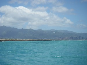 Wide open downwind spaces - heading toward Waikiki