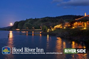 We enjoyed a similar moonrise the nights we stayed at the Hood River Inn (Best Wwestern Plus)