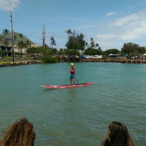 A happy Steve Gates crossing the finish line for the team at M2O 2014
